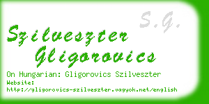 szilveszter gligorovics business card